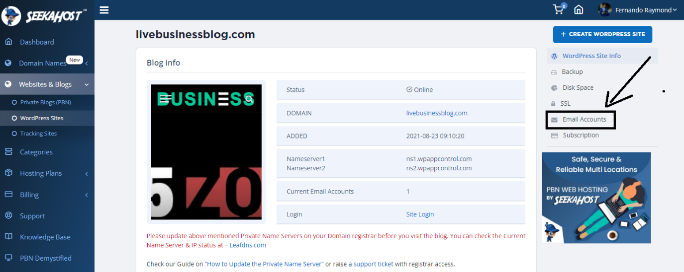 domain-email-hosting-panel