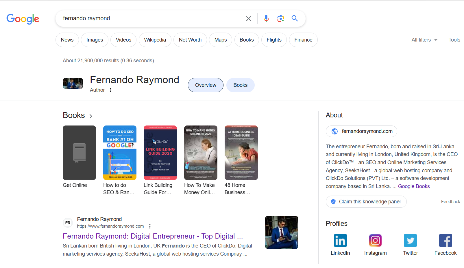 Fernando-Raymond-Google-knowledge-graph