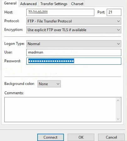  FTP-credentials