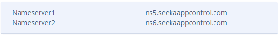 copy seekahost nameservers