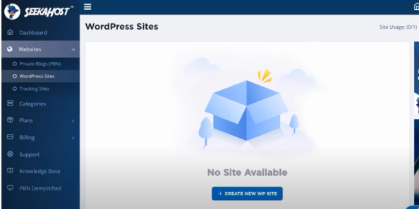 seekahost create wp site