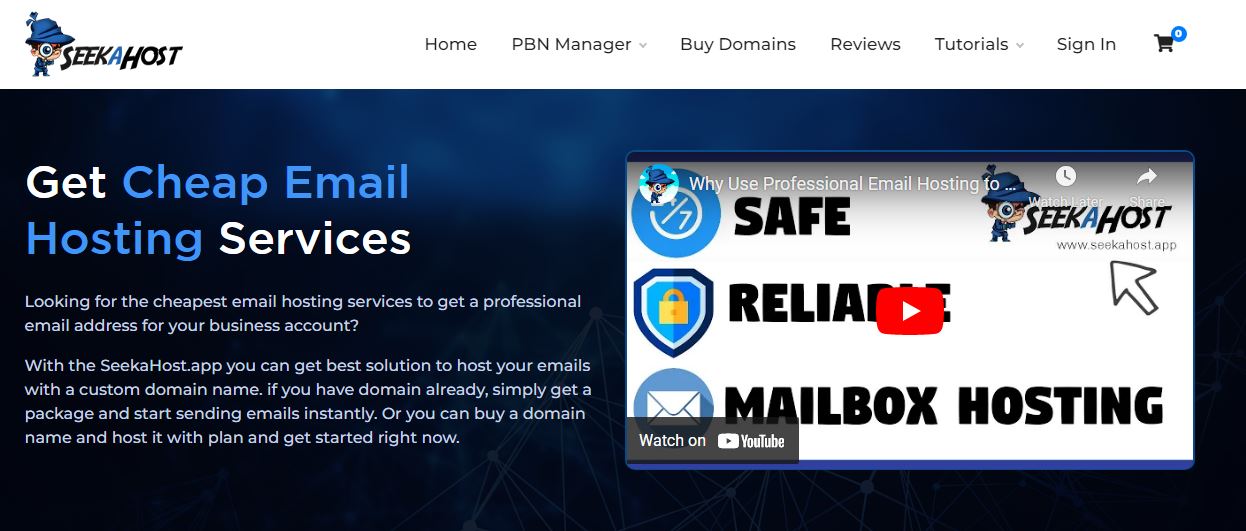 seekahost email hosting