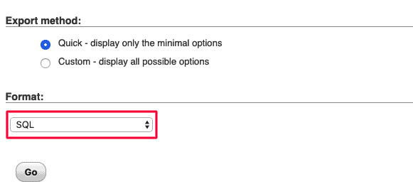 export method