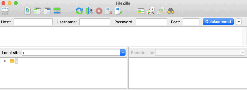 filezilla dashboard