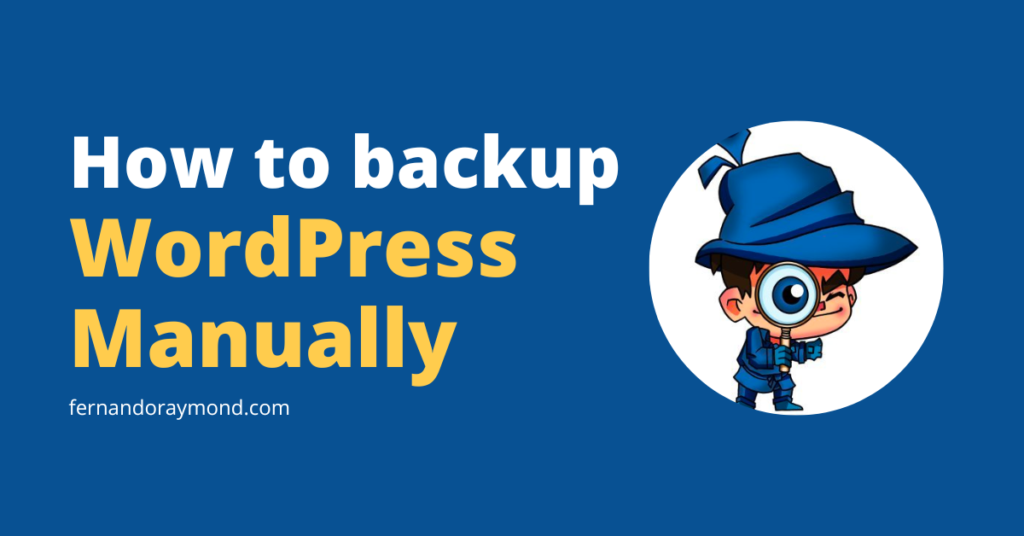 how to backup wp manually