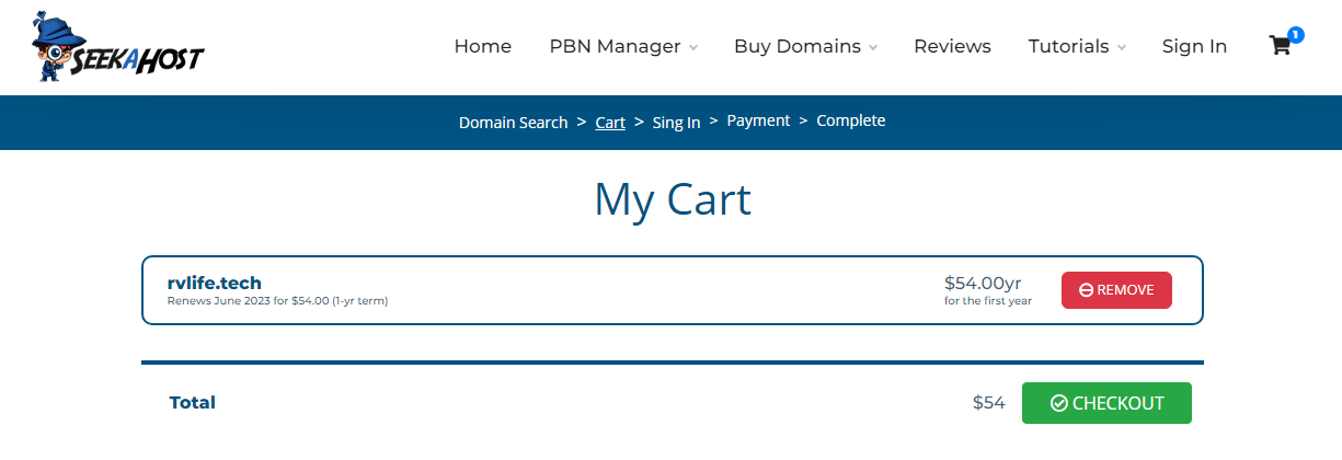 seekahost tech checkout